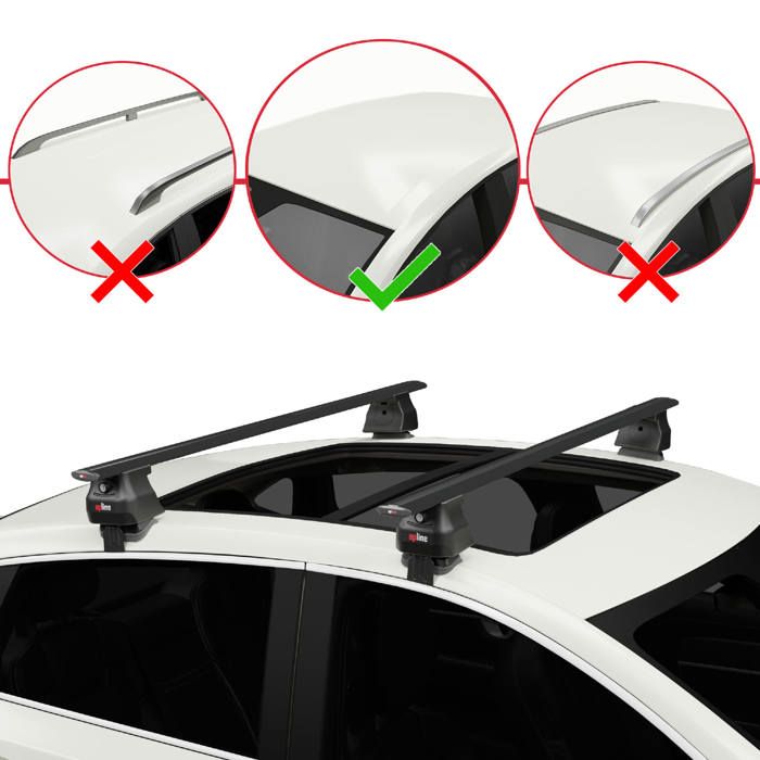 Barres De Toit ACE-2 Pour Hyundai Tucson 3 (TL) 2016-2021, Aluminium Gris, 2 Barres, Charge Max 75kg