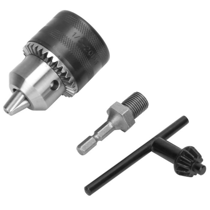 Mandrin De Perçage 3-16 Mm 1/2-20 UNF - Avec Clé Et Adaptateur Hex 1/4 - Haute Précision