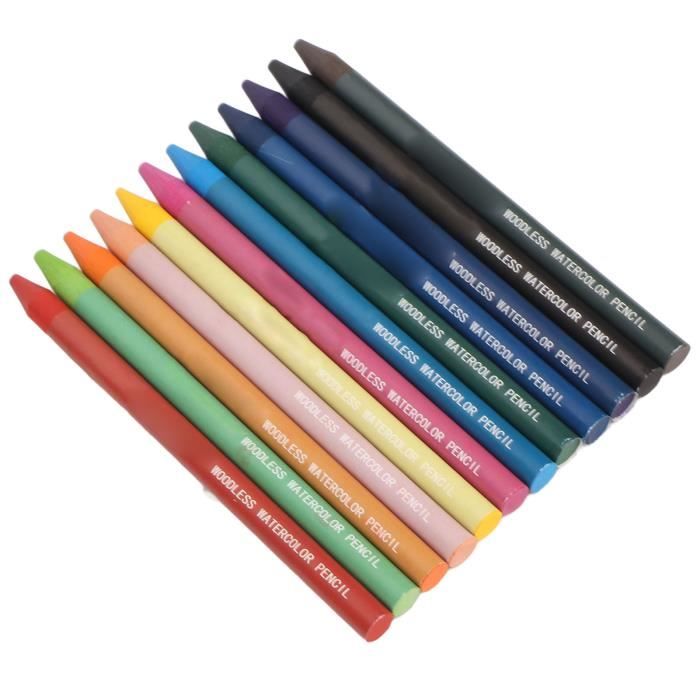 Set De 12 Crayons De Couleur TOPModel – étui, Taille-crayon, Livret Coloriage – Mine Incassable