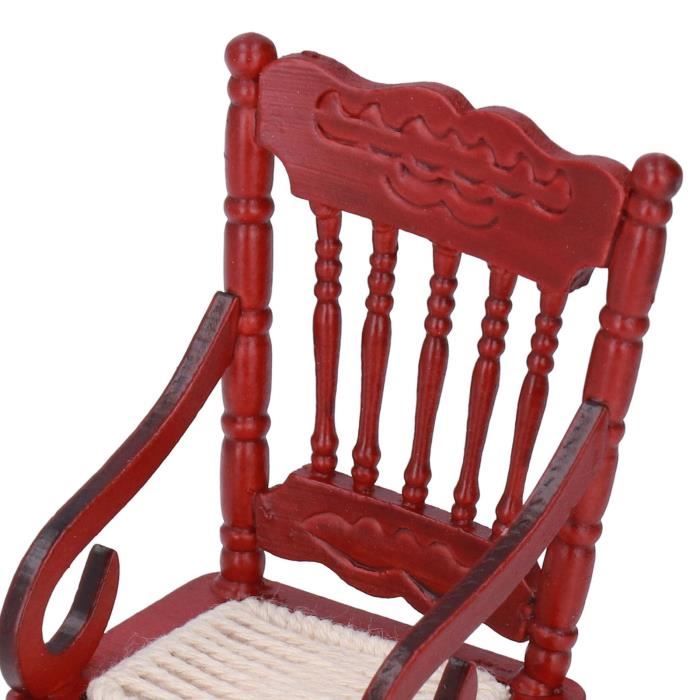 Stylebest Chaise de Maison de Poupée à L'échelle 1:12, élégante Chaise Miniature Noire en Bois pour la Décoration de Maison de Poupée, pour Les Filles, en Bouleau de Haute qualité, 4,3 X