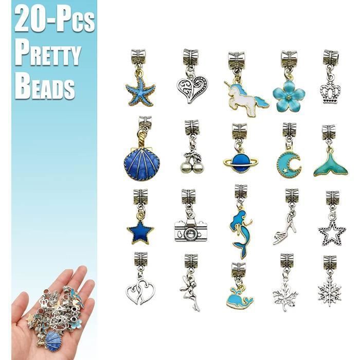Kit Bijoux Enfants, Idee Cadeau Ado Fille,Jouet Fille, Bracelet Fille, Breloques Creation Bijoux, Kit Créatif Enfant, Cadeau de Noël - Beaux-Arts et Loisirs créatifs