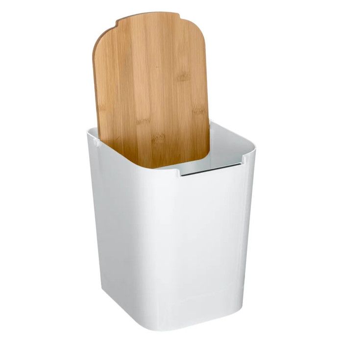 Poubelle à Couvercle Bambou Baltik 5L Gris