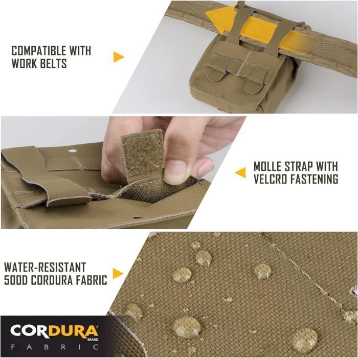 Sacoche Tactique Micro Med Ceinture Kit Trauma MOLLE - Sac Premiers Secours Avec Support Garrot