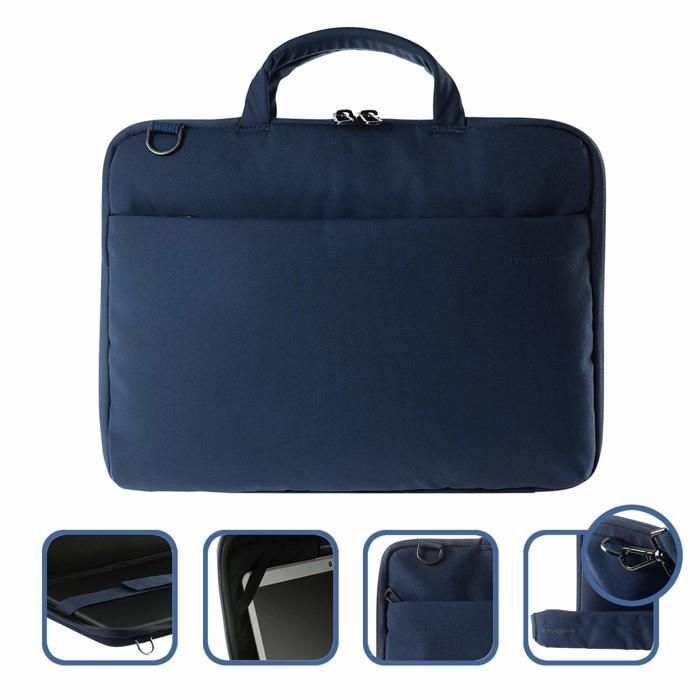 Sacoche Ordinateur Portable Grande Capacité - 15-17" - Nylon Imperméable - Rembourré - Pour Travail & Voyage