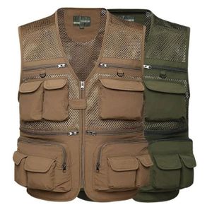 Gilet Multi-poches Oympina #2302GM 3XL, Chasse, Randonnée, Pêche, Vert, Déperlant, Unisexe
