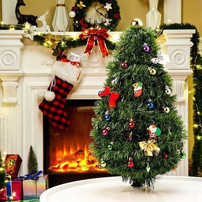 ATNKE 1600CM Décoration Noël Herbe Verte Guirlande, Décoration Vacances Vert Doux Pour Une Utilisation Extérieur Intérieur Verdure Artificielle Jardin Ou Fête Mariage, Escaliers, Cheminée/Vert-4