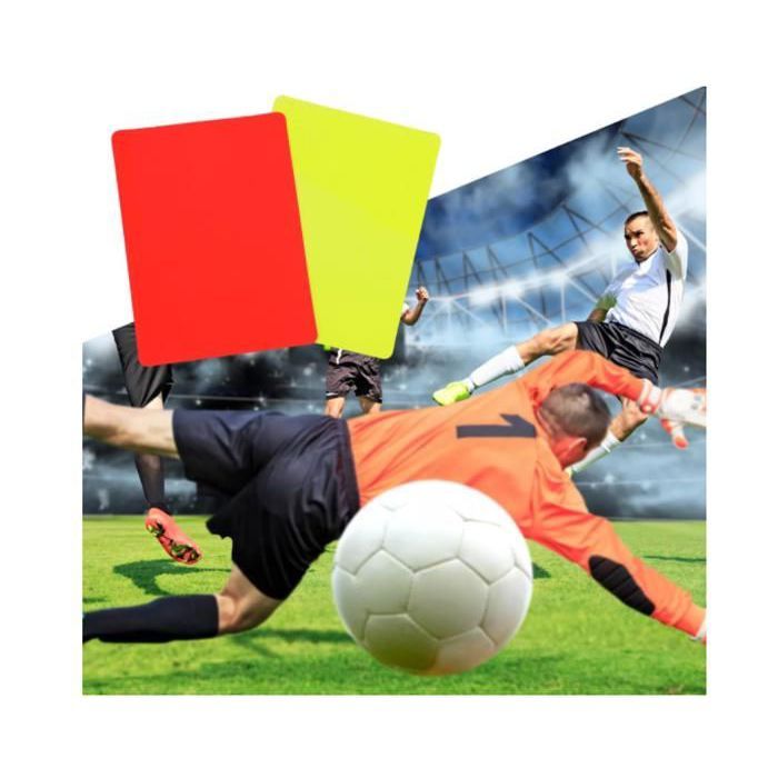 Lot De 10 Cartons D'arbitre Rouge Et Jaune – PVC 8x10,5 Cm, Imperméables, Pour Football, Basket Et Sports Collectifs