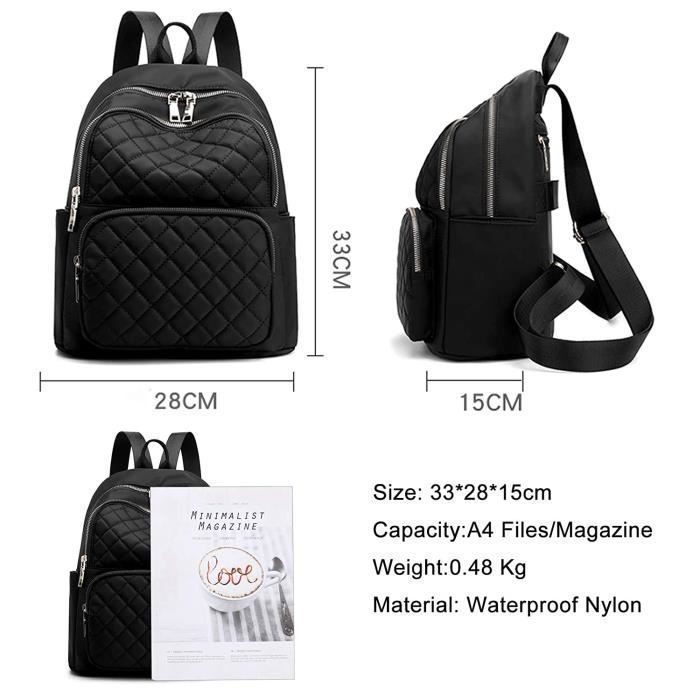 Sac a dos feminin elegant petit en nylon imperm able pour college