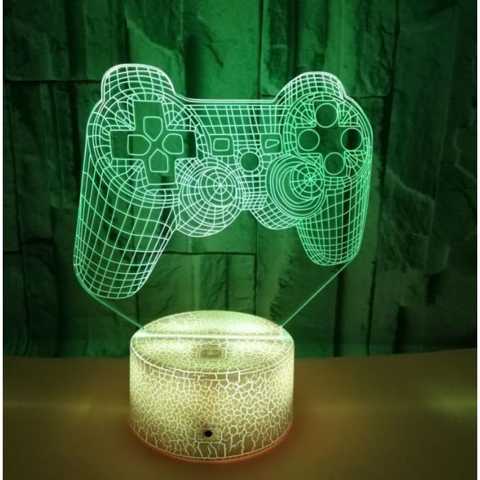 3D Lampe Gamer Illusion Veilleuse, Lampe Déco Chambre Gaming,7