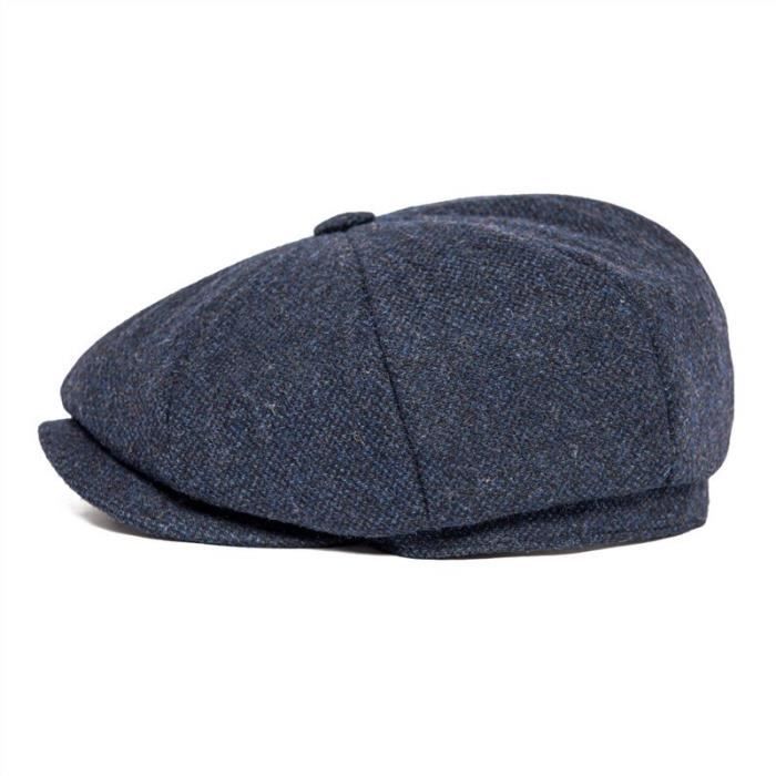Casquette BOTVELA homme 8 piece laine melange gavroche casquette plate Gatsby retro chapeau conduite Type Marron 58 59 cm Cdiscount Pret a Porter