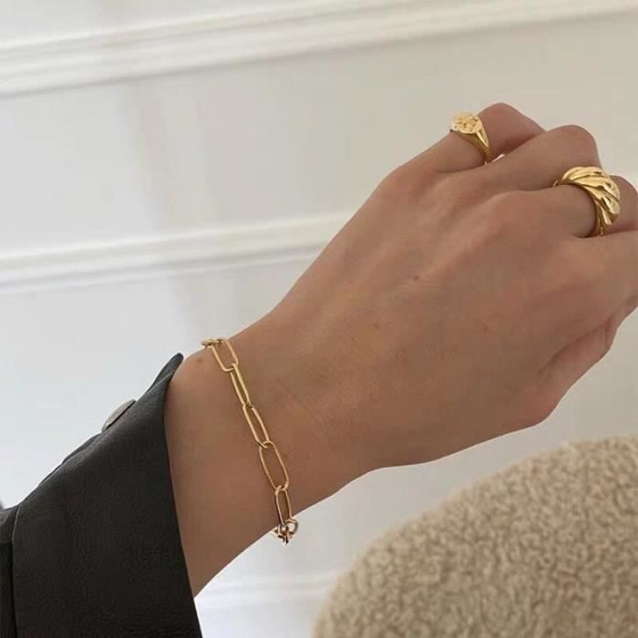 18CM Bracelet 2020 tendance femmes Bijoux Plaqu Or 18k Colliers