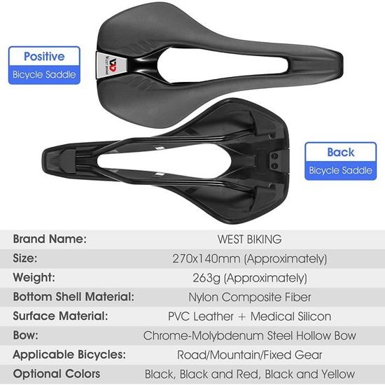 Selle de velo de course professionnelle Selle de velo confortable et ergonomique Siege de velo de course Pour homme et femme Cdiscount Sport