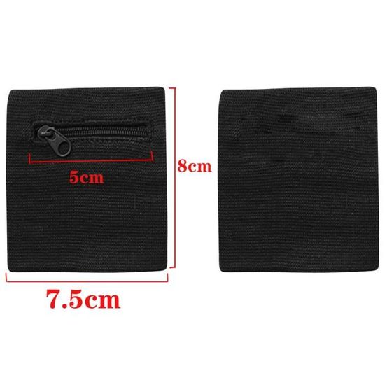 Portefeuille Poignet Sport Avec Fermeture Éclair – Bande Élastique Pour Running, Vélo, Fitness – Clés & Cartes
