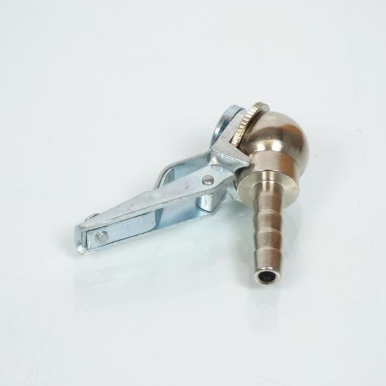 Embout Gonflage Pneumatique Avec Manomètre - Acier, Coudé Rapide, Pour Pneus Voiture Et Compresseur