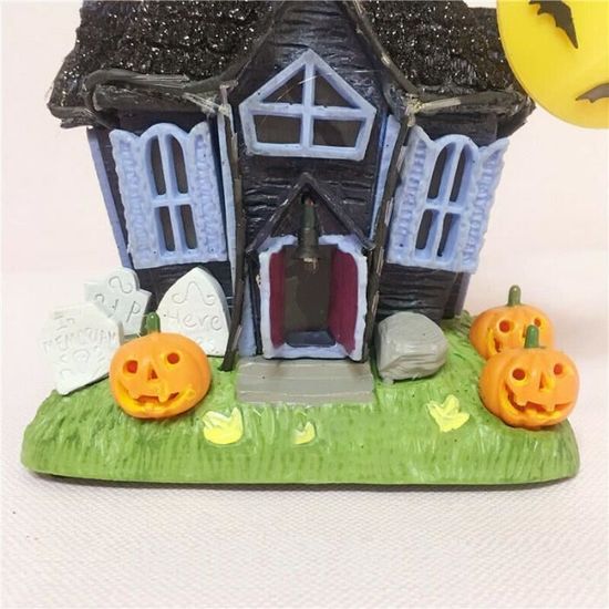 Tempsa Halloween Citrouille Brillant Chateau Effrayant Maison Hantee Clignotant Lampe Decoration Halloween Achat Vente Decoration De Table Cdiscount