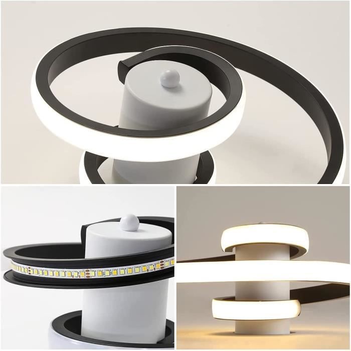Plafonnier LED moderne, 24 W, design créatif en forme de spirale