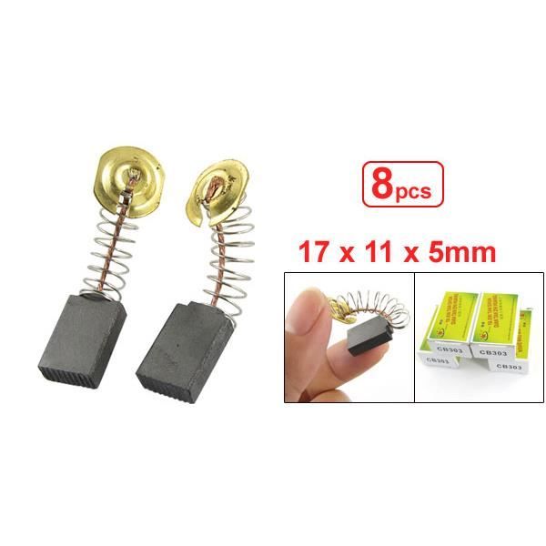 Balais De Charbon Moteur - Lot De 8 Pièces - Dimensions 17x11x5 Mm - Pour Réparation Outils électriques - 2