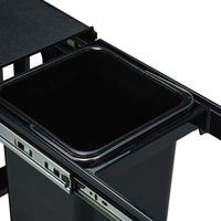 Relaxdays Mülltrennsystem 40 Liter, HxBxT: 41,8 x 34,2 x 48 cm, 2 x 20 L, Einbau