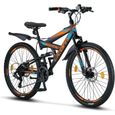 Vélo tout terrain Licorne Bike Strong 2D - Schwarz/Blau/Orange - 26", 27,5", 29"-0