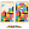 Puzzle Tetris en Bois - ZGEER - Tableaux et peintures - Enfant - 3 ans et plus-0