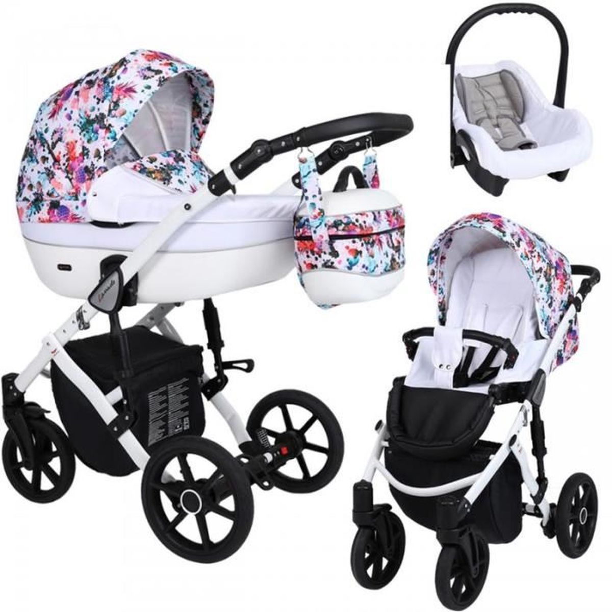 Poussette avec fleur - Cdiscount