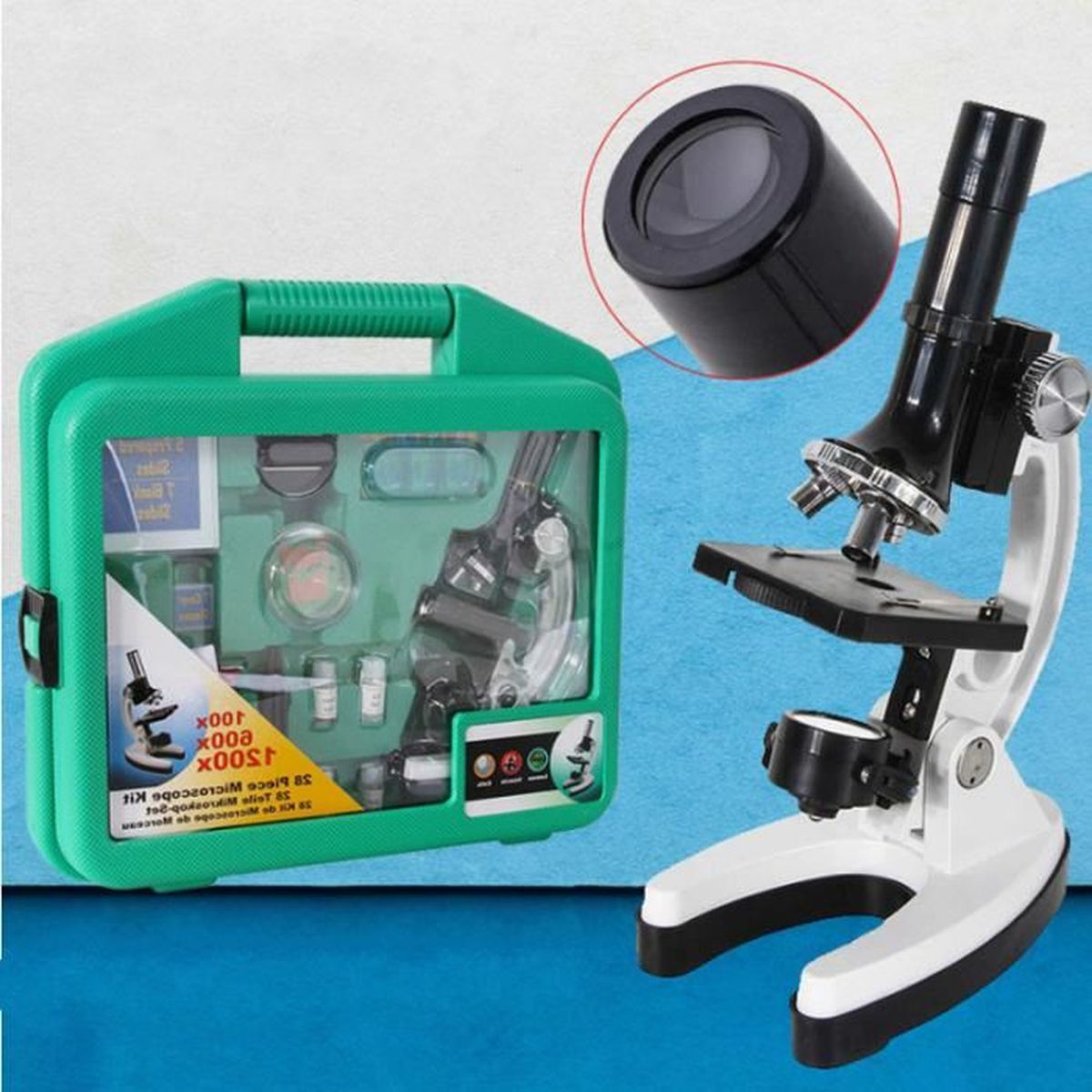 HM1200 loupe de Microscope trinoculaire en métal professionnel haute