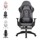 Chaise Gaming - FOXSPORT - Trône des ténèbres - Ergonomique - Repose-pieds rétractable - Accoudoirs 3D