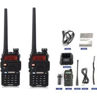 2pcs Baofeng UV-5R Talkie-walkie, 128 Canaux Double Bande  Rechargeable, Émetteur-récepteur Portable avec FM Radio