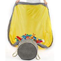 Enfants Sac de Rangement Jouet, Organisateur Rangement pour Lego Tapis de Jeu Pliable sacs de Blocs de Construction Portable