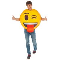 Déguisement Emoji clin d'oeil adulte - Jaune - Marque Emoji - Pour Homme - Intérieur - Taille unique