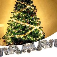 TULLE - NOEUD - RUBAN - FICELLE 1 rouleau de Noël ruban xmas éléments design étanche tissu style-Warm Light4