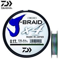TRESSE DAIWA J-BRAID X4 300M MULTICOLOR Modèle: 0.10mm - 3,8kg