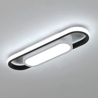 Plafonnier LED Moderne, Luminaire LED pour Chambre Couloir, 24W, 2400 Lumen, 6000K Lumière Blanche, Taille: L40*W12*H5 CM
