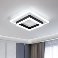 Dorlink® Plafonnier LED, 24W 2400 Lumen Lustre Plafonnier, 6000K Lumière Blanche Froide, Luminaire LED pour Chambre, Couloir