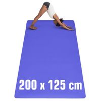 Tapis de Sport Grand Format EYEPOWER - 200x125cm - 6mm TPE Antidérapant - Yoga Fitness Pilates
