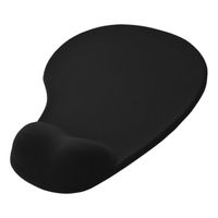 OcioDual Tapis de souris avec repose-poignet en gel, ergonomique, de couleur Noir, base en caoutchouc antidérapante