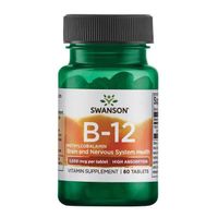 Swanson Vitamine B-12 Méthylcobalamine 5000mcg - paquet de 60 comprimés