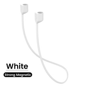 KIT BLUETOOTH TÉLÉPHONE Blanc-corde de support pour écouteurs AirPods, en Silicone, Anti-perte, sans fil, Bluetooth, sangle de cou, c