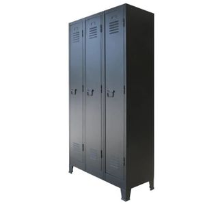 Luxueuse Armoire A Casiers Metal Style Industriel 90 X 45 X 180 Cm Achat Vente Armoire De Bureau Luxueuse Armoire A Casiers Cdiscount