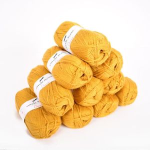 10 Pelotes de laine pas cher Azurite Orange Tropical, tricot laine -  Badaboum