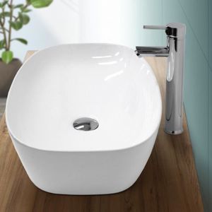 LAVABO - VASQUE Vasque à poser salle de bain lavabo bol ovale blan