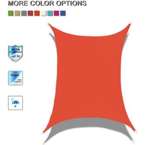 VOILE D'OMBRAGE Voile d'ombrage Rectangulaire Laxllent - Anti-UV - 100% Polyester Imperméable - Orange - 3x4m
