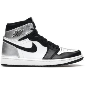 BASKET Basket Jordan 1 Retro - NIKE - Femme - Adulte - Noir / Argenté / Blanc