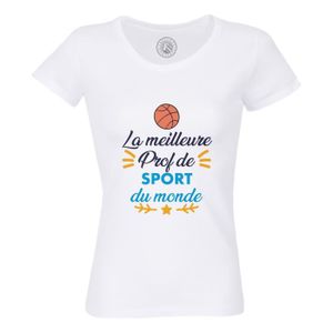 T-SHIRT T-shirt Femme Col Rond Coton Bio Blanc La Meilleur