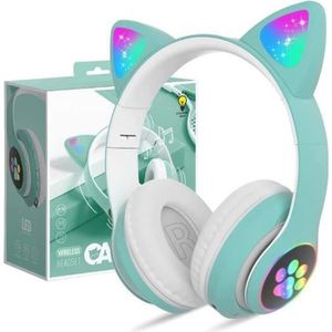 Kalavika LED Casque Audio Enfant Fille Bluetooth Casque sans Fil Écouteurs  Oreille Chat Réglable pour Apple, Android,WP, Vert - Cdiscount Puériculture  & Eveil bébé