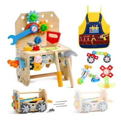 Vanplay – Boîte à Outils Jouet Avec Tronçonneuse, Perceuse Et Scie Circulaire – Dès 3 Ans – 7 Piles AA Requises