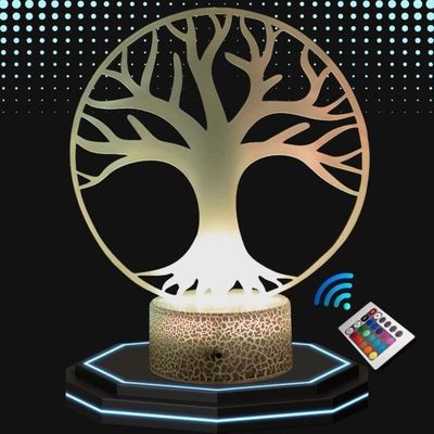 Lampe LED Ronde Colorée Avec Commande Vocale - Décoration Lumineuse SODIAL W4K46490