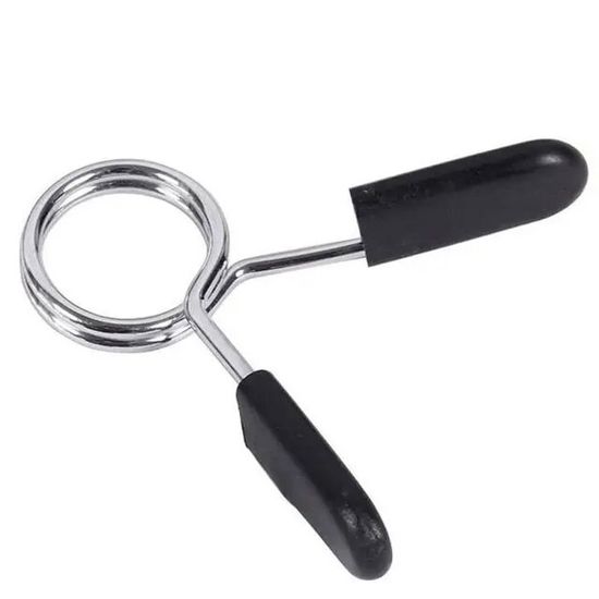 ANBOO 4 Pinces à Ressort Haltères 28 Mm – Colliers De Sécurité Acier + Caoutchouc Musculation