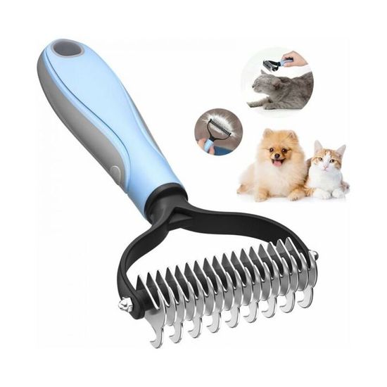 Brosse De Toilettage Pour Chien Et Chat - Démêlage Confortable, élimination Des Poils Morts, Poignée Ergonomique