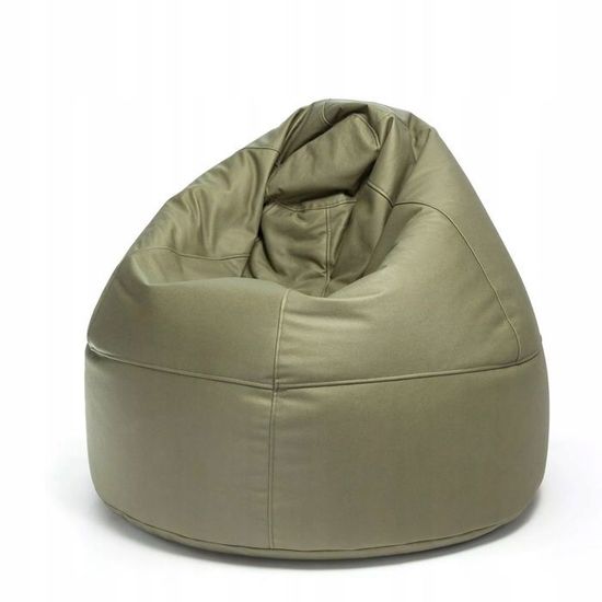 Pouf Poire Ecopuf Sako XL - 85x135 Cm Tissu Imperméable | Pour Salon, Extérieur Ou Chambre D'Enfant - Tabac